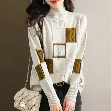 Patchwork Knit Sweater